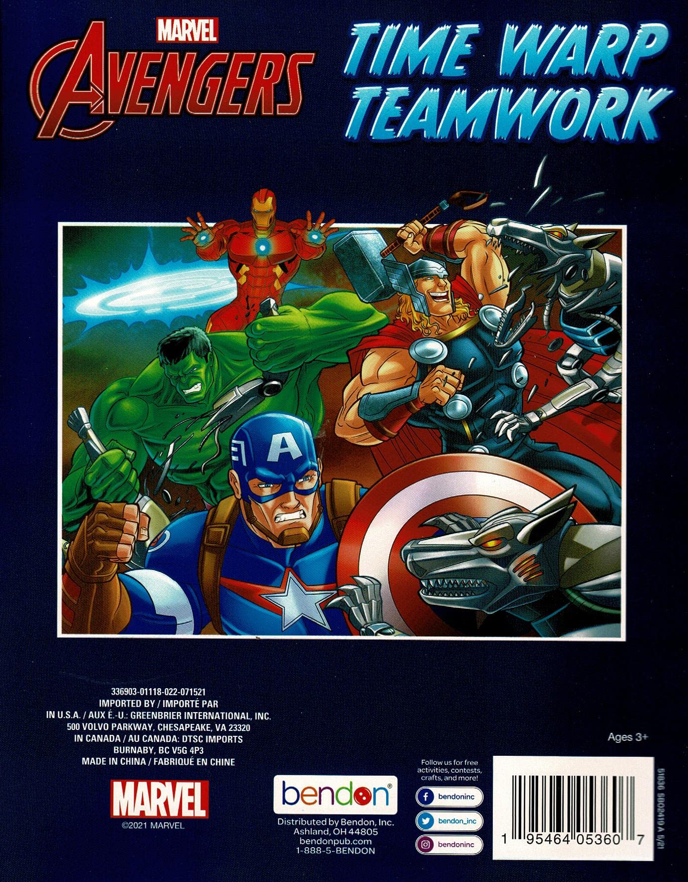 Marvel Avengers Time Warp Teamwork - Children Book (Paperback)