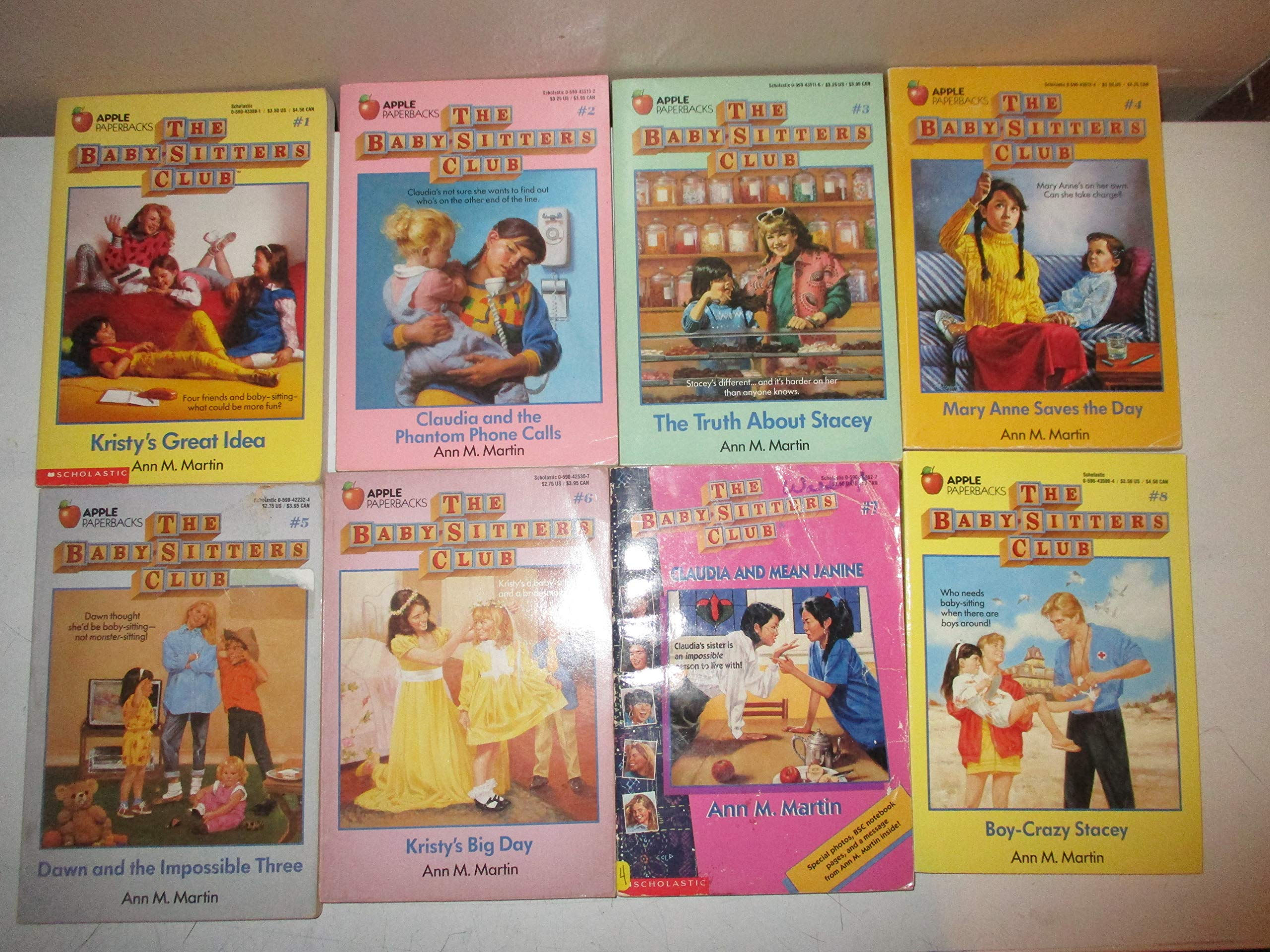 The Babysitters Club Books 1-10 Kristy's Great Idea, The Truth About Stacy, Claudia and the Phantom Phone Calls, Mary Anne Saves the Day, Dawn and the Impossible Three, Kristy's Big Day, Claudia and ..., Boy-Crazy...., The Ghost..., Logan Likes... (Unknown Binding)