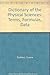 Dictionary of the Physical Sciences: Terms, Formulas, Data by Emiliani Cesare (1987-08-20) Paperback