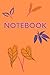 Notebook: Orange floral bla...