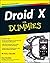 Droid X For Dummies by Dan Gookin (2010-09-07)