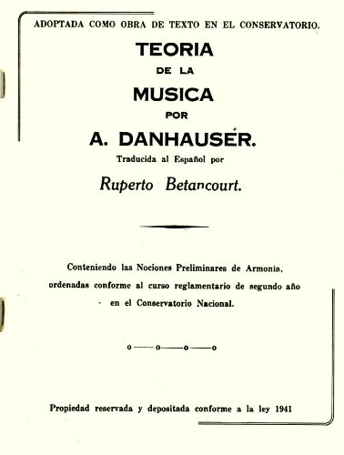 Teoria de la Musica por A. Danhauser (Paperback)