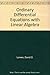 Ordinary Differential Equations With Linear Algebra by Lomen, David (1986) Hardcover