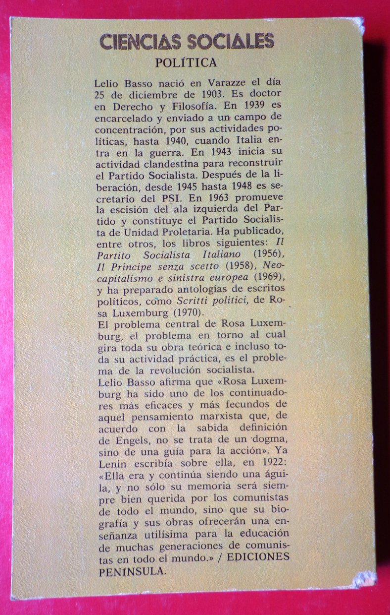 El pensamiento político de Rosa Luxemburg (Paperback)
