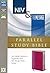 NIV, The Message, Parallel Study Bible, Leathersoft, Pink