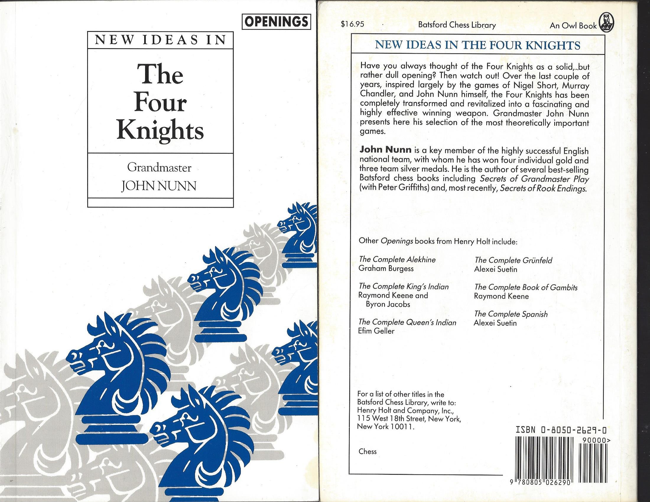 New Ideas in the Four Knights (Batsford Chess Library)