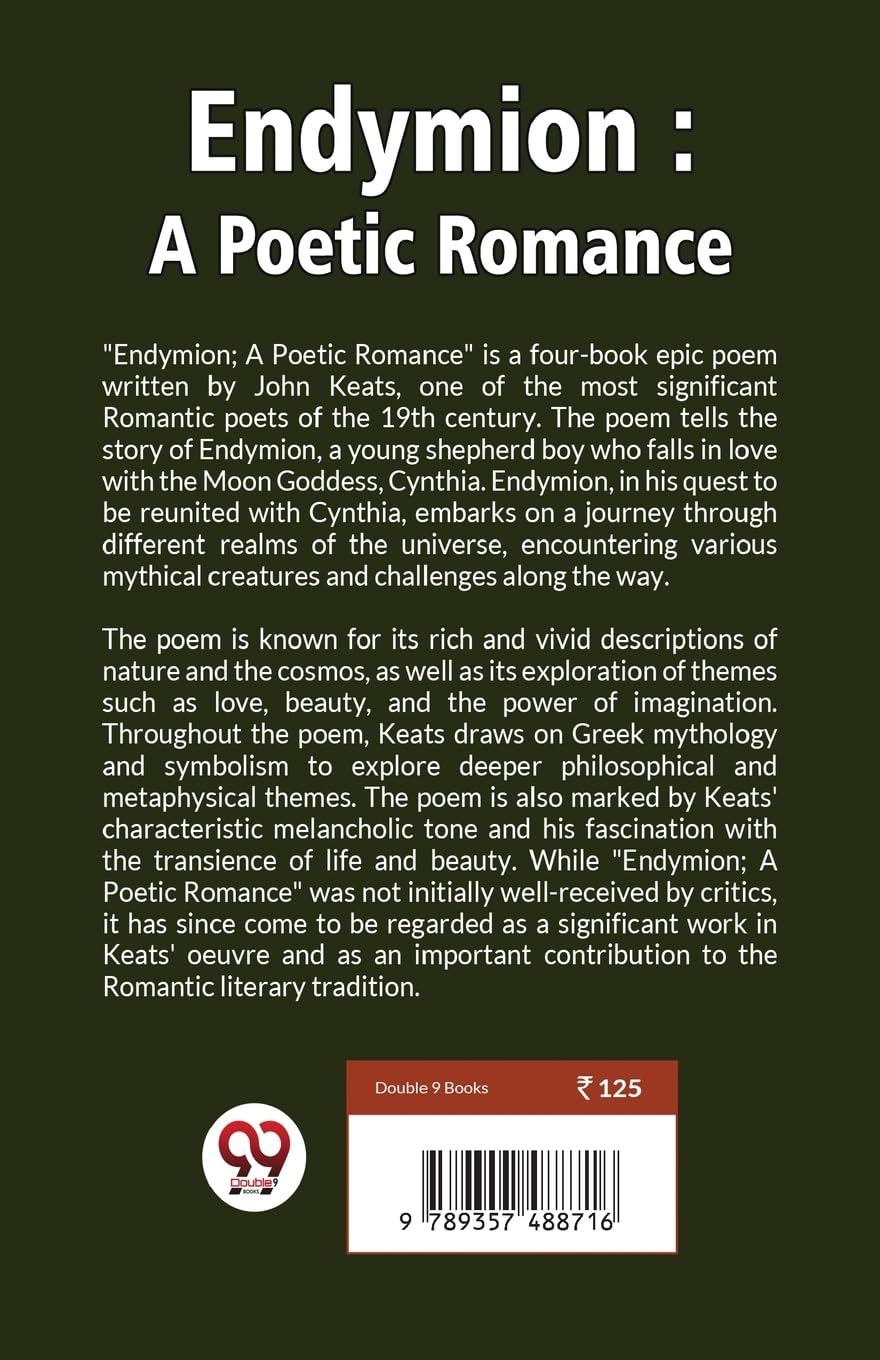 Endymion: A Poetic Romance