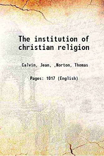 The institution of christian religion