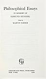 Philosophical Essays in Memory of Edmund Husserl