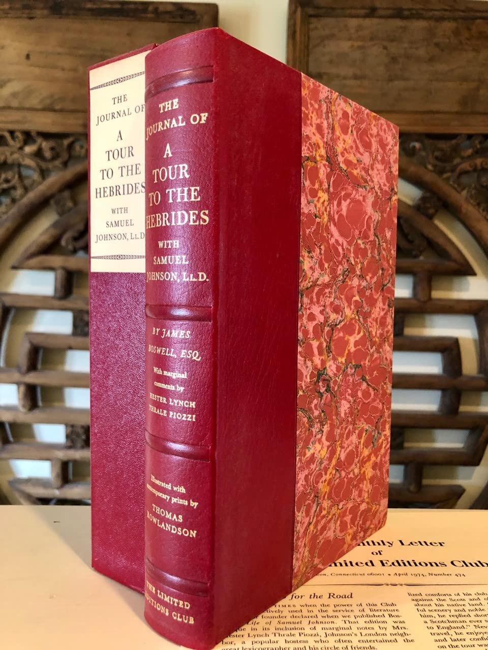 THE JOURNAL OF A TOUR TO THE HEBRIDES WITH SAMUEL JOHNSON, LL.D. With Marginal Comments and Markings from a Copy Annotated by Hester Lynch Thrale Piozzi. Illustrated with Reproductions of Contemporary Prints by Thomas Rowlandson.