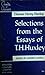 Selections from the essays of Thomas Henry Huxley.