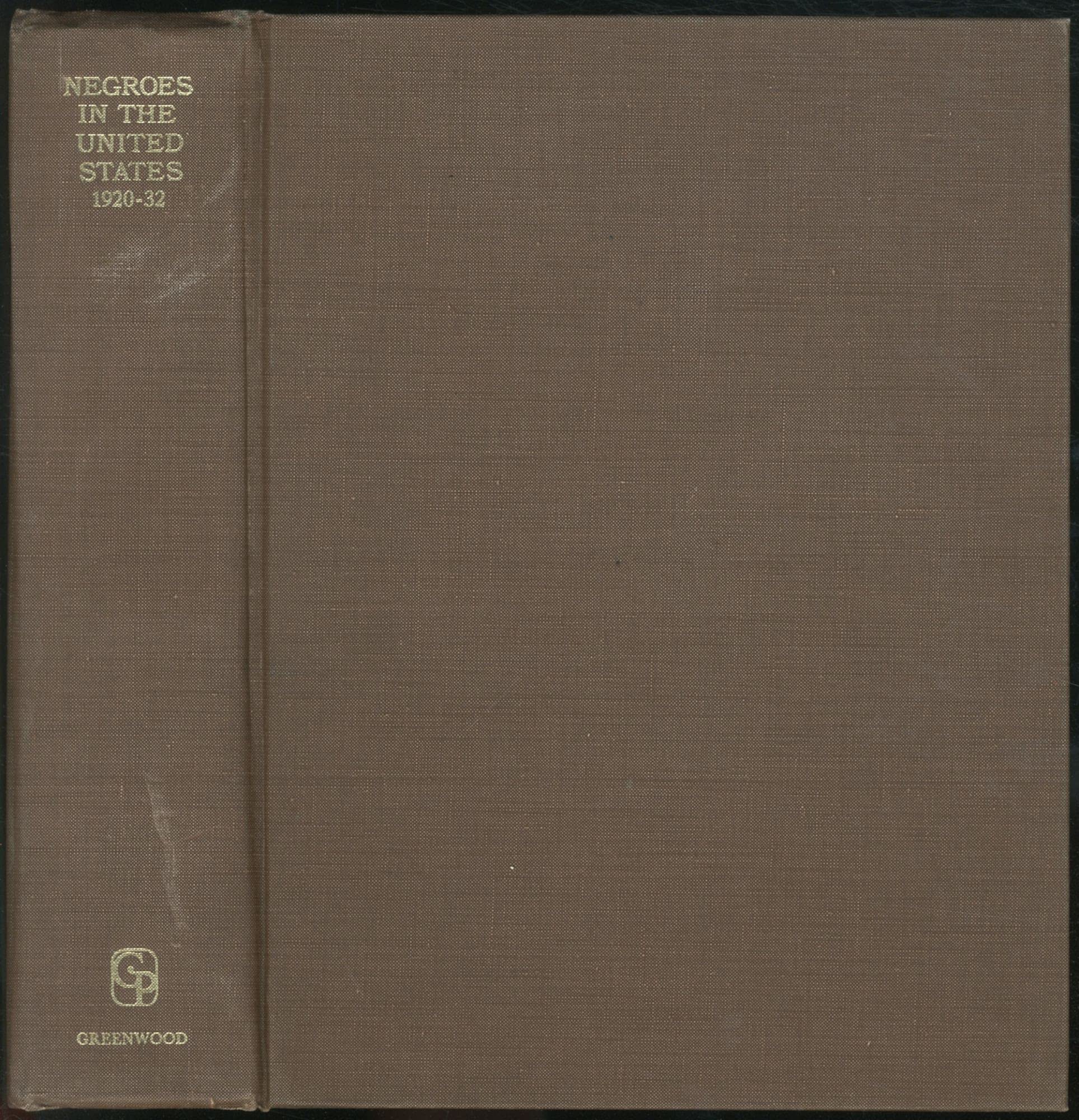 Negroes in the United States, 1920-32 (Hardcover)