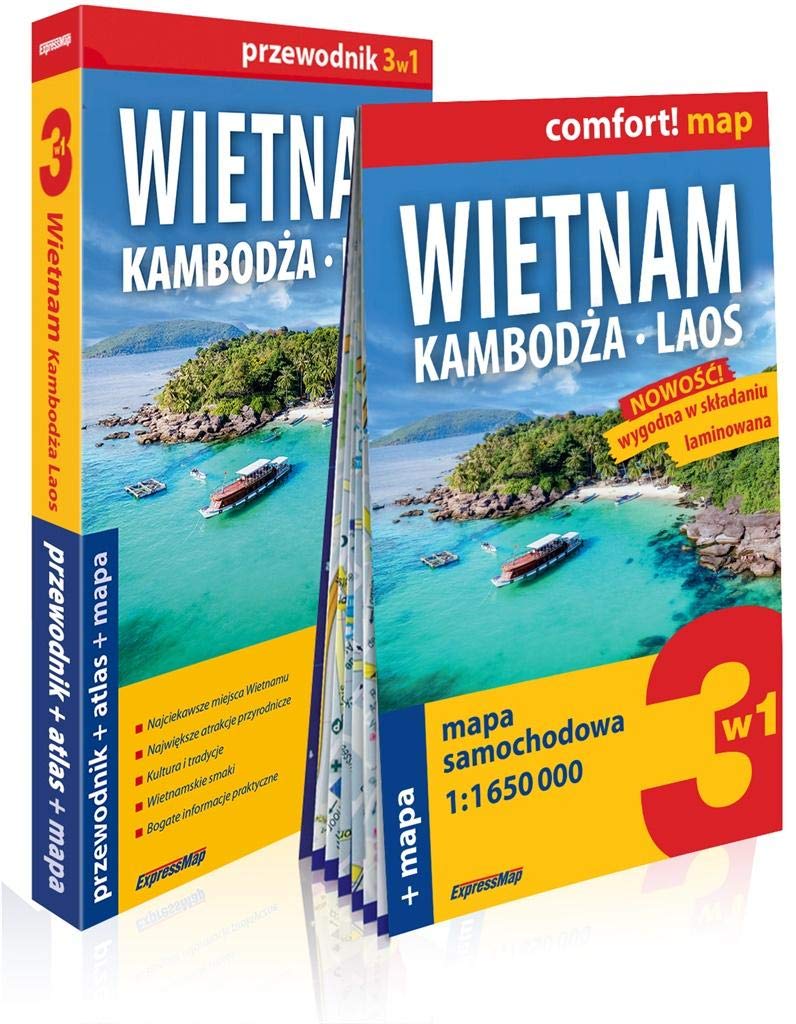 Wietnam KambodĹza Laos 3w1 Przewodnik + atlas + mapa - Jakub KrĂllczyk [KSIÄĹťKA] (Paperback)