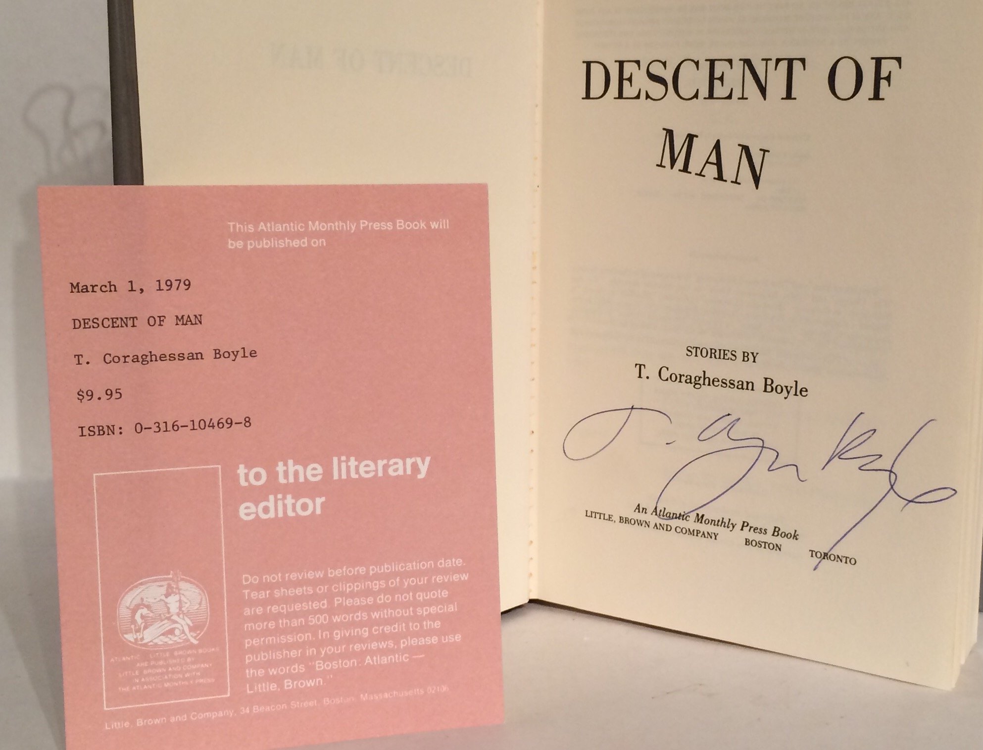 Descent of Man. SIGNED.