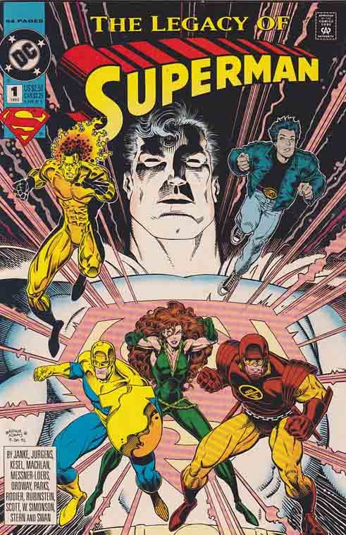 The Legacy of Superman #1 (1993) Arthur Adams Cover / 1st Appearance of Auron