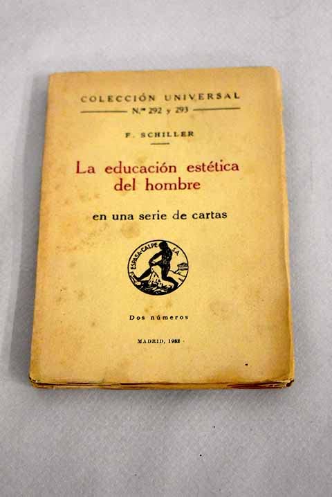 La educación estética del hombre en una serie de cartas