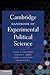 Cambridge Handbook of Experimental Political Science (2011-06-06)