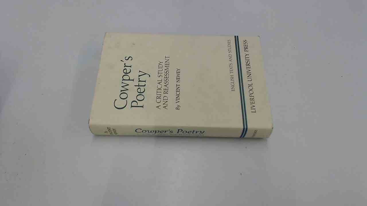 Cowper's Poetry: A Critical Study and Reassessment. (Hardcover)