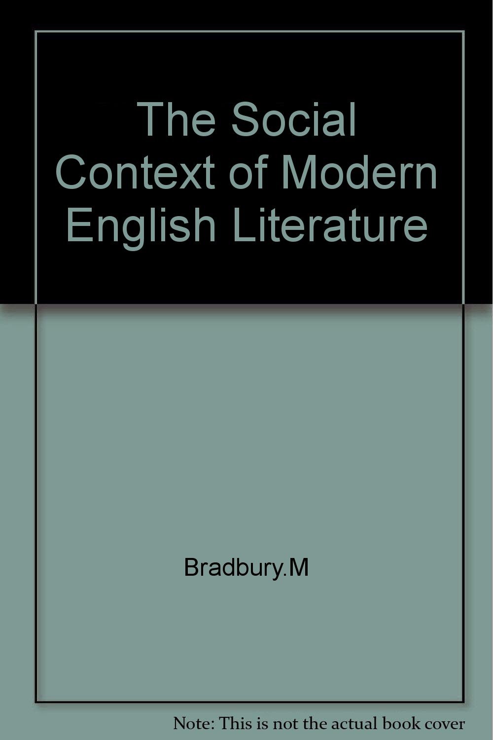 The social context of modern English literature (Paperback)