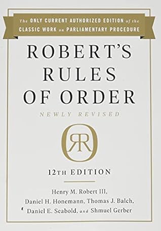 NEW-Robert's Rules of Order Newly Revised, 12th edition