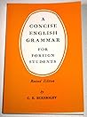 Concise English Grammar for Foreign Students