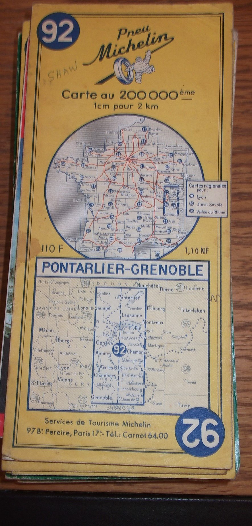 Michelin Map No. 92 France (Map)