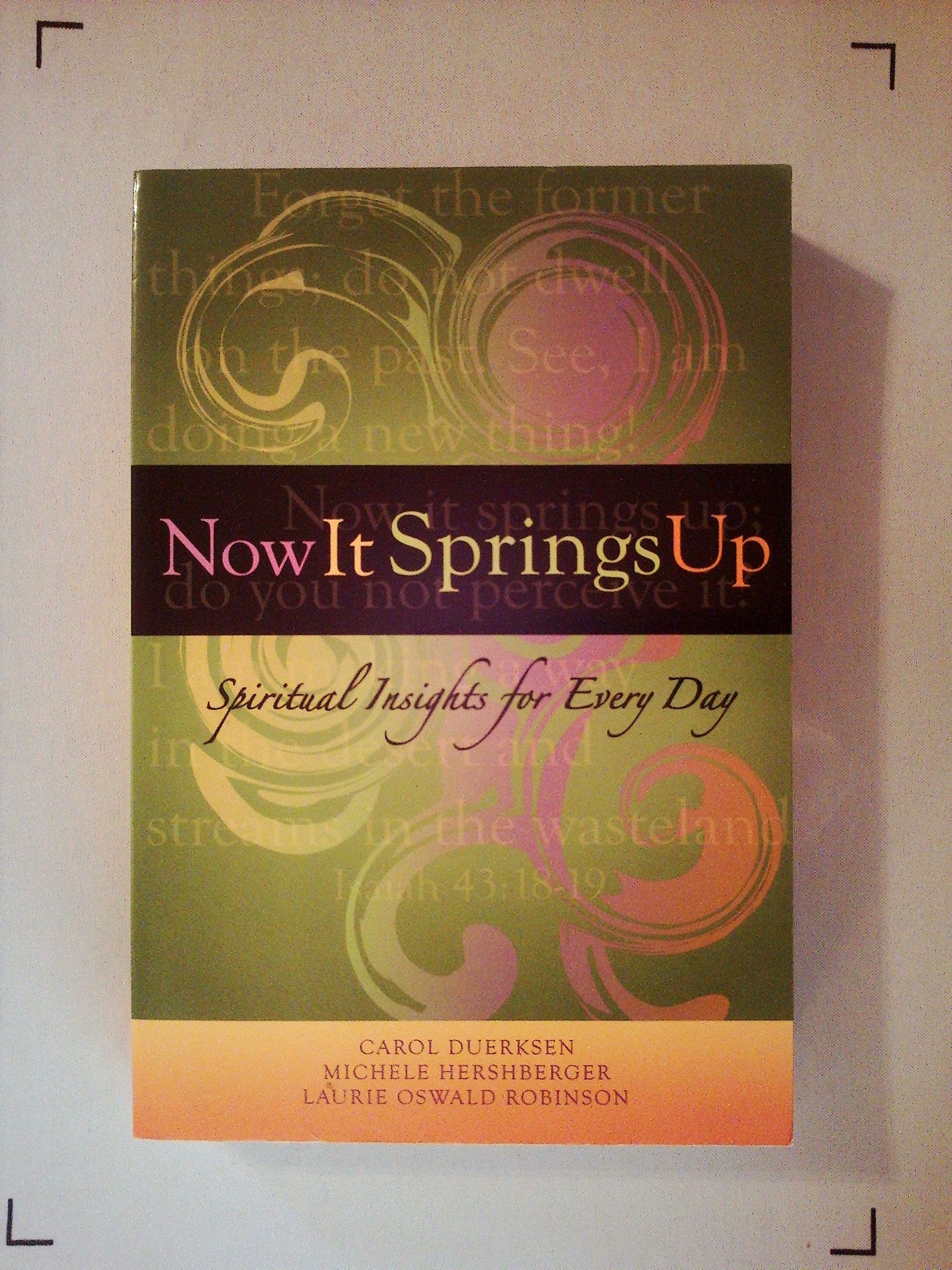 Now It Springs Up: Spiritual Insights for Every Day (Paperback)