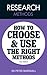 Research Methods: How to Choose and Use the Right Methods by Peter Marshall (2012-06-12)