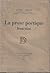 La prose poétique française