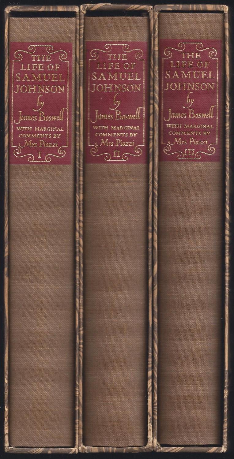 The Life of Samuel Johnson ; In Three Volumes ; with Marginal Comments By Mrs Piozzi