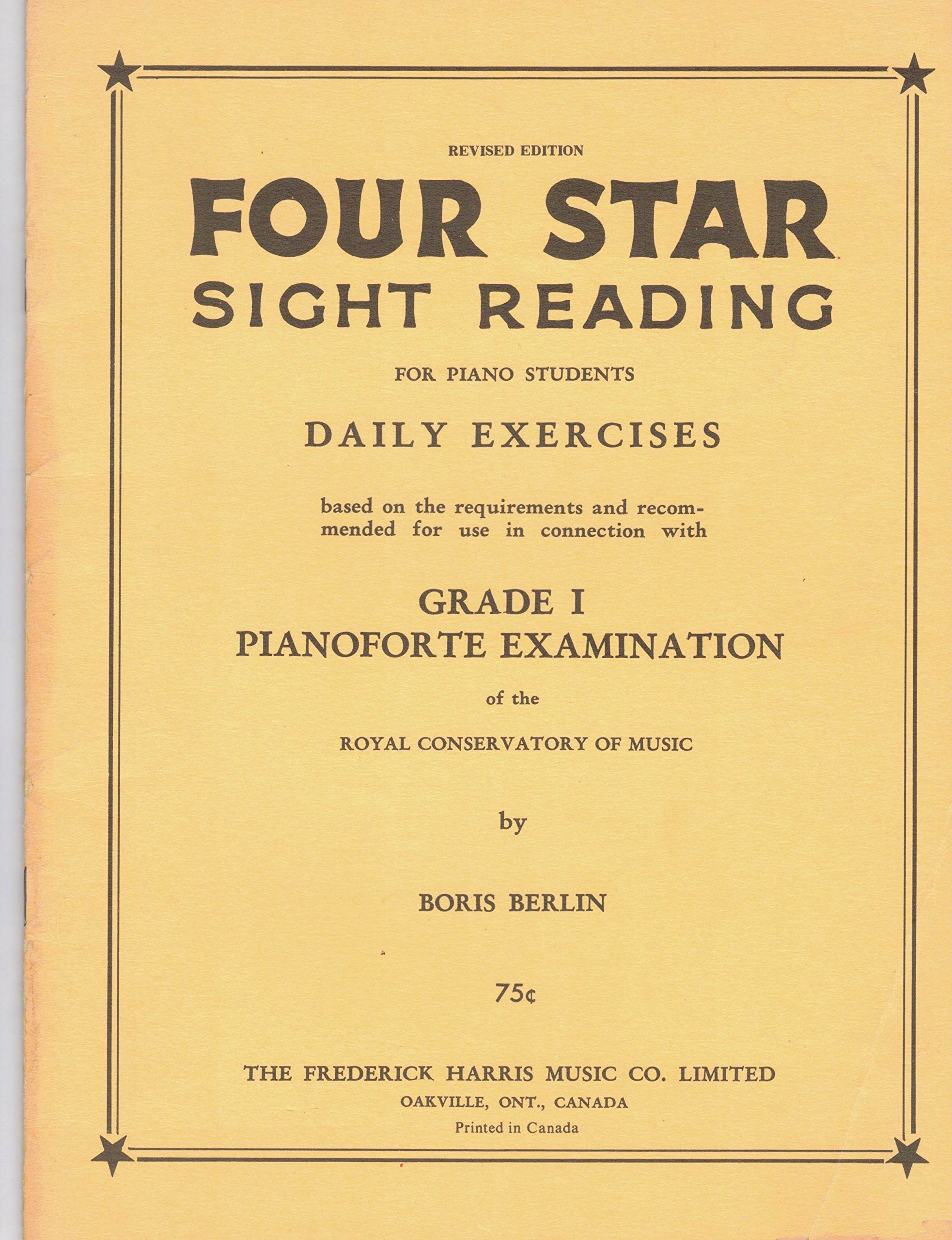 Four Star Sight Reading for Piano Students. Daily Exercises . Grade IV (Staple Bound)