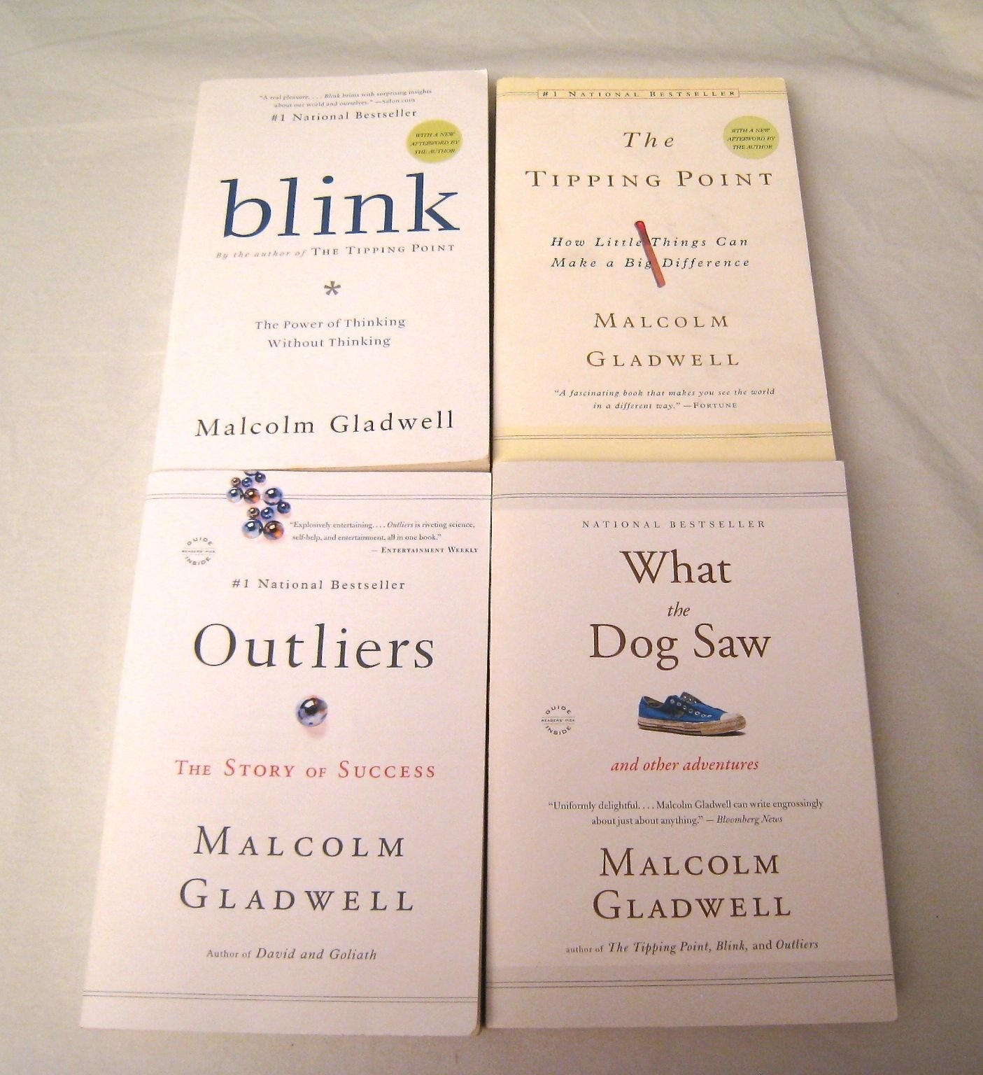 Malcolm Gladwell 4 Book Set: Blink, Tipping Point, Outliers, What the Dog Saw (Paperback)