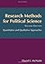 Research Methods for Political Science: Quantitative and Qualitative Methods by David E McNabb (2009-09-25)