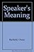 Speaker's Meaning by Owen Barfield (1984-06-01)