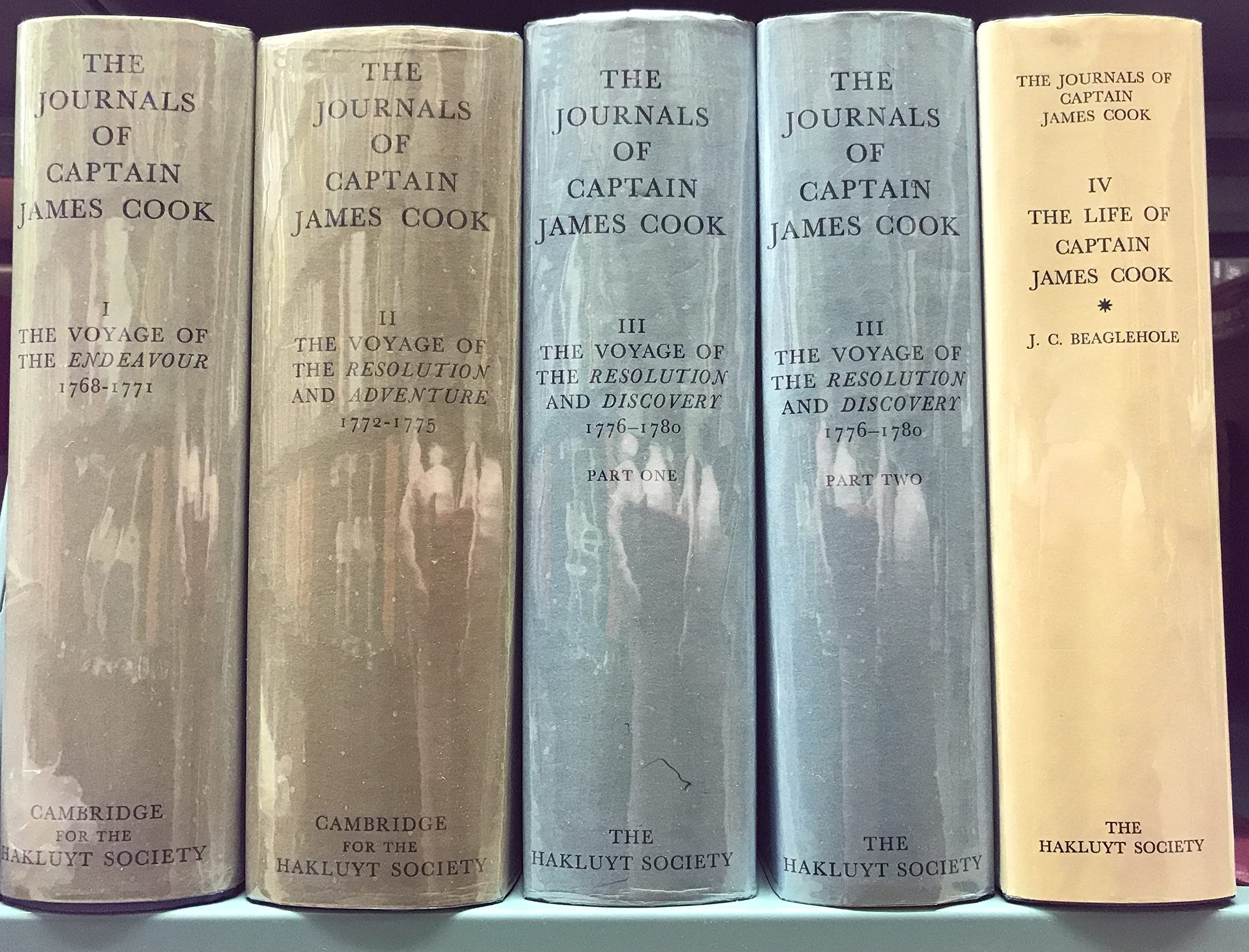 The Journals of Captain James Cook on His Voyages of Discovery in Four Volumes with Portfolio of Charts and Life of Cook (Vol IV)