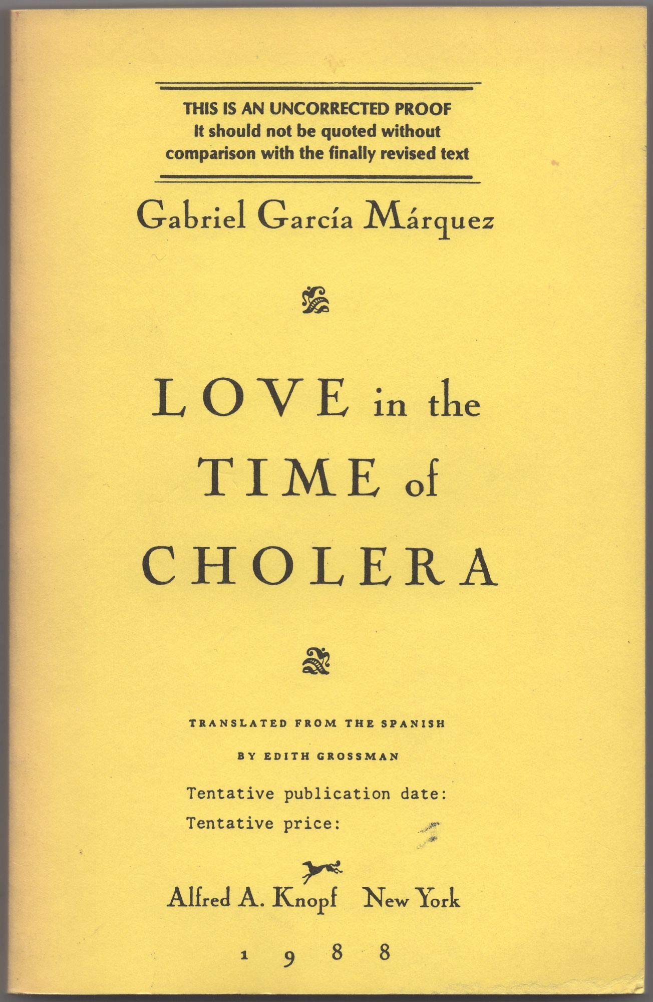 Love in the Time of Cholera