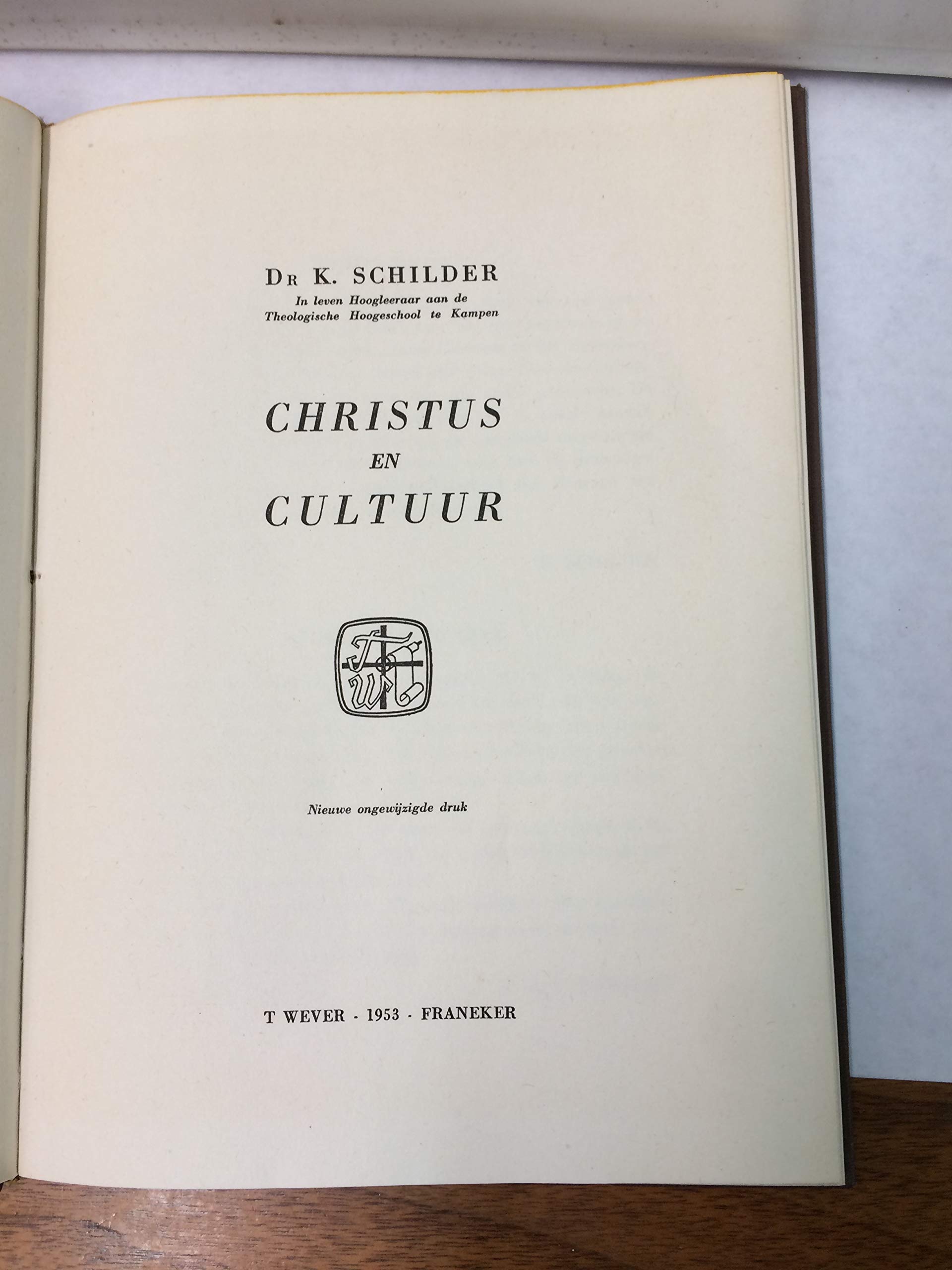 Christus En Cultuur (Hardcover)