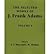 The Selected Works of J. Frank Adams 2 Volume Paperback Set
