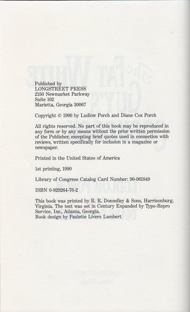 Fat White Guy's Cookbook (Hardcover)
