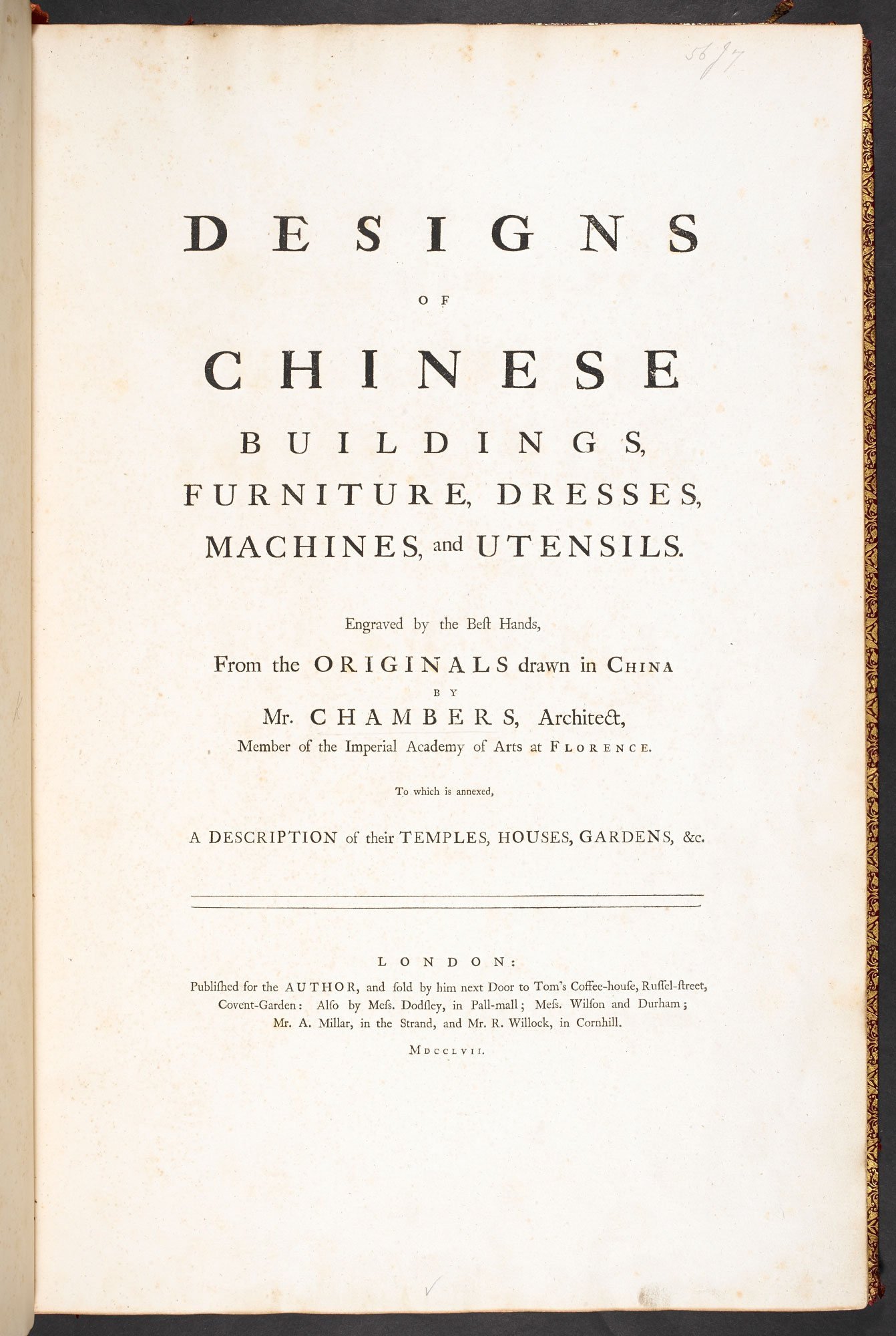 Designs of Chinese Buildings, Furniture, Dresses, Machines and Utensils (Hardcover)
