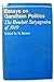 Essays on Gandhian politics: The Rowlatt Satyagraha of 1919;