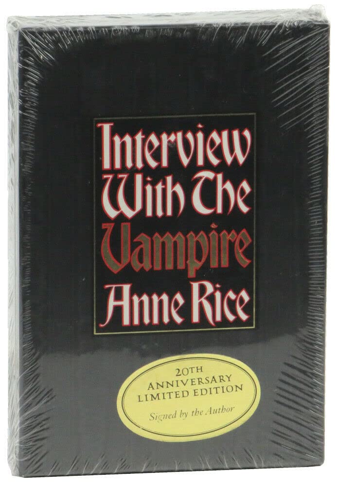 Rare Anne Rice / Interview with the Vampire Signed 20th Anniversary Edition 1996 - NY: Knopf, 1996