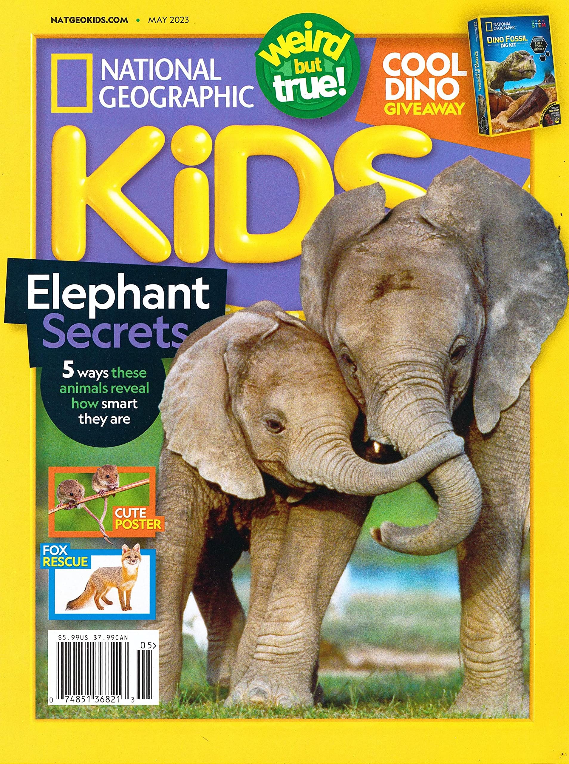 NATIONAL GOEGRAPHIC KIDS MAG - MAY 2023 - ELEPHANT SECRETS - BRAND NEW (Unknown Binding)