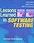 Lessons Learned in Software Testing by Cem Kaner, James Bach, Bret Pettichord 1st (first) Edition [Paperback(2001)]