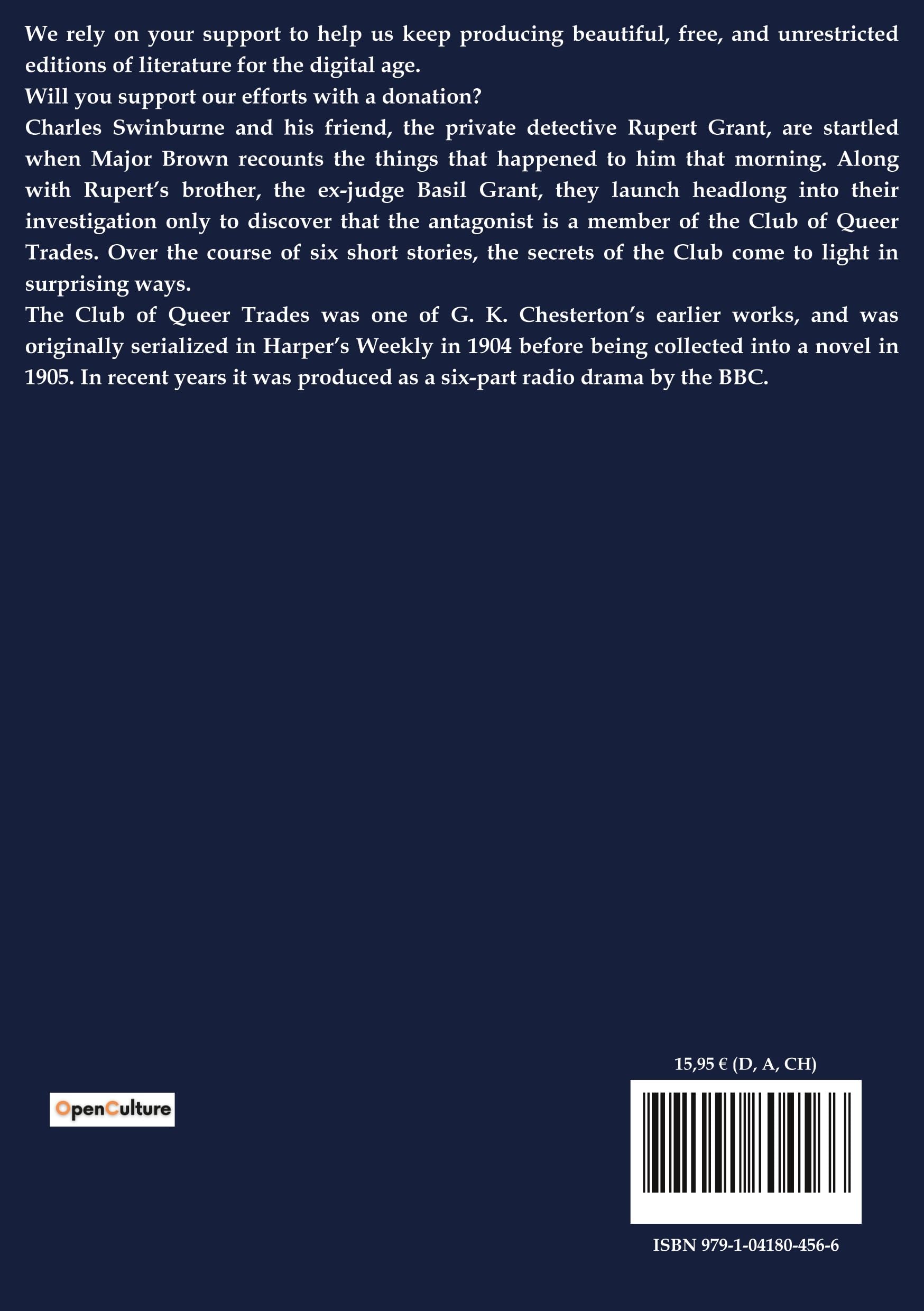 The Club of Queer Trades: A Tale of Unconventional Professions and Mysterious Adventures