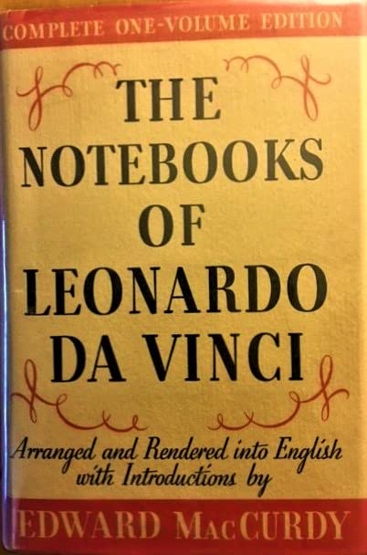 Notebooks. Arranged, Rendered into English and Introduced by Edward MacCurdy.