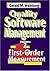 Quality Software Management: First-Order Measurement by Gerald M. Weinberg (1997-01-06)