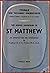 Matthew: An Introduction and Commentary (Tyndale New Testament Commentaries)