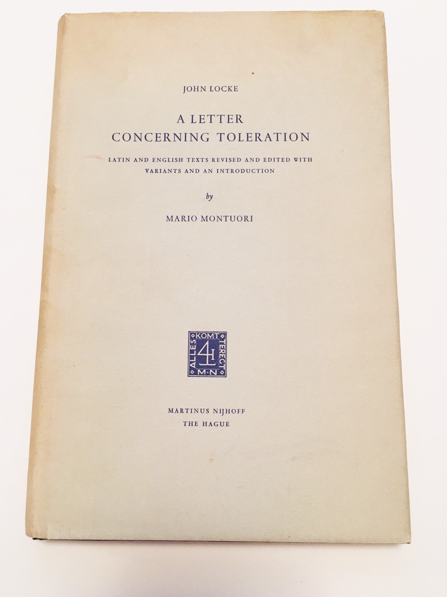 A Letter Concerning Toleration