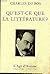 QU'EST-CE QUE LA LITTERATURE? by DU BOS CHARLES